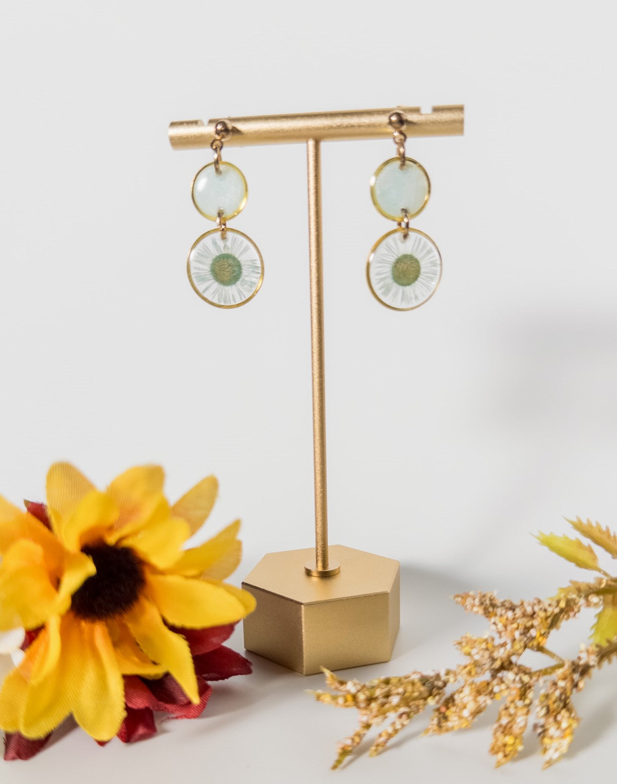 Blue Floral Earrings