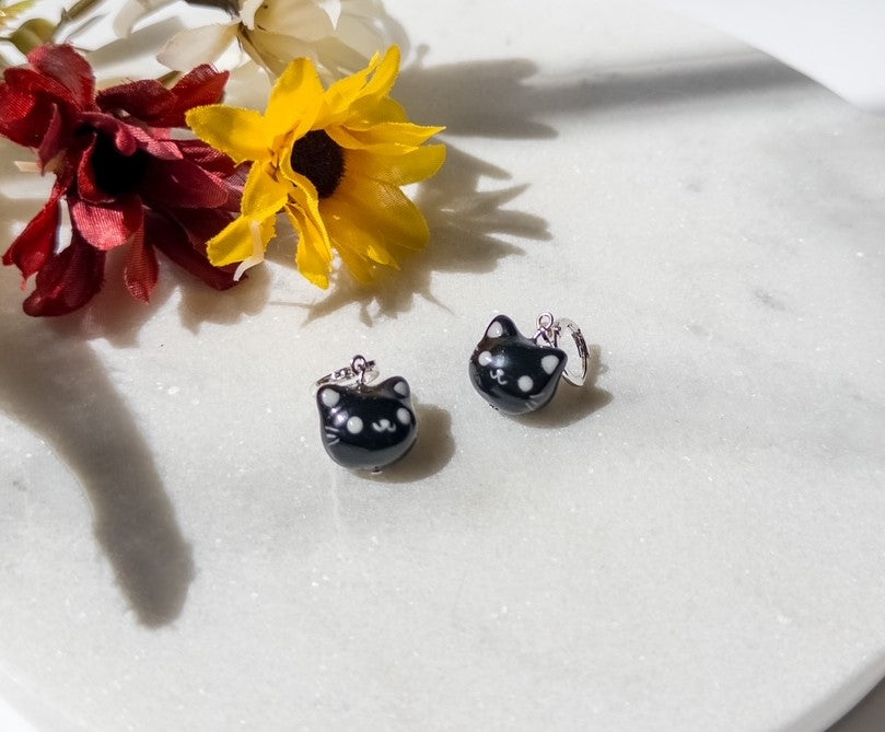 Black Cat Earrings